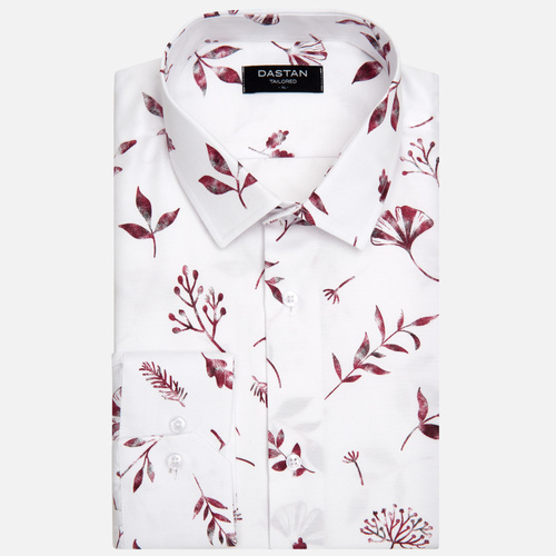 Koszula Tailored Twigs Bordo