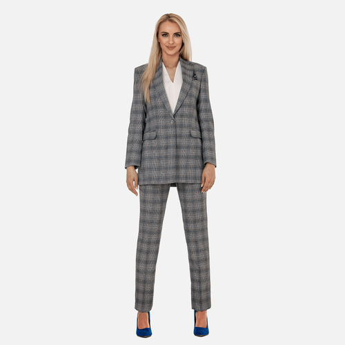 Garnitur Damski Szary w Kratę Gris