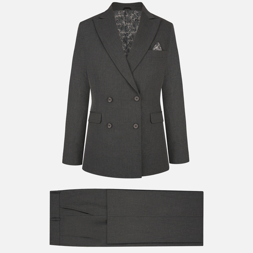 Garnitur Damski Szary Dwurzędowy