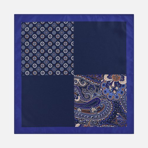 Poszetka Multi Pattern Navy
