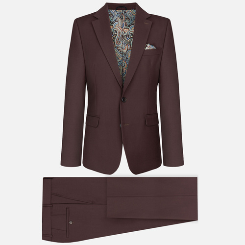 Garnitur Męski Czekoladowy Brąz Florian