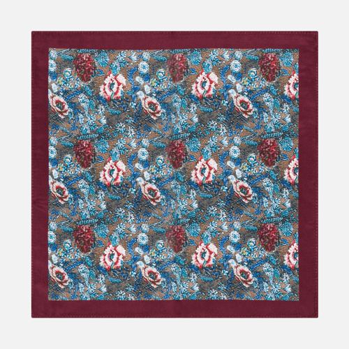 Poszetka Atumn Flowers Bordo