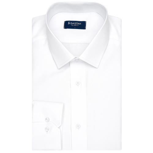 Koszula Slim Fit Żakard White