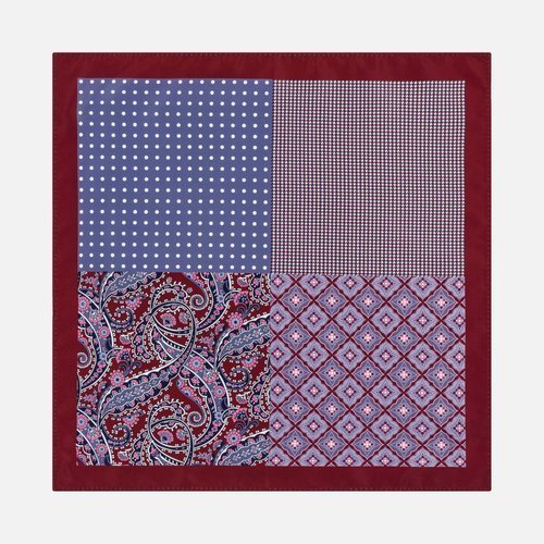 Poszetka Multi Pattern Burgundy